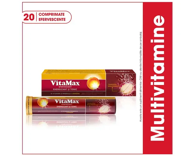 Vitamax efervescent, 20 tablete