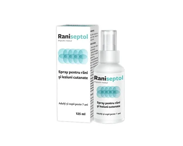 Spray pentru rani si leziuni cutanate, Raniseptol, 125 ml, Zdrovit