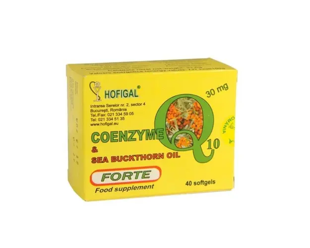 HOFIGAL Coenzima Q10 30 mg Forte in ulei de catina, 40 capsule