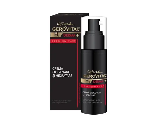 Crema oxigenare si hidratare H3 Derma+ Premium Care, 30 ml, Gerovital