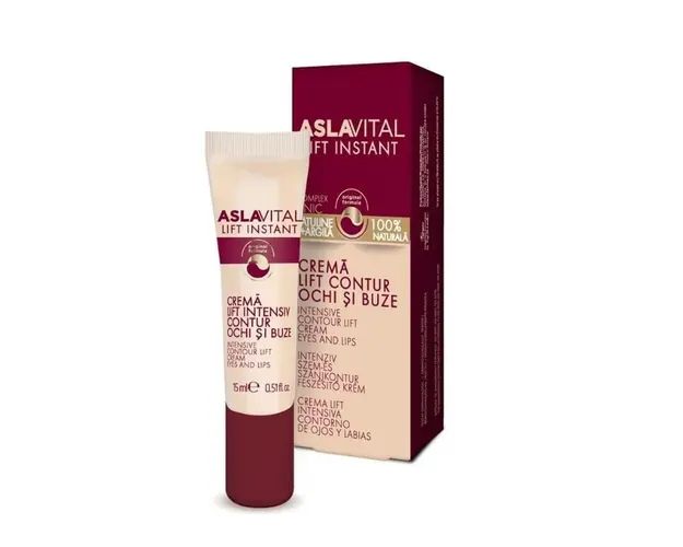 Crema lift intensiv pentru contur ochi si buze Lift Instant, 15 ml, AslaVital