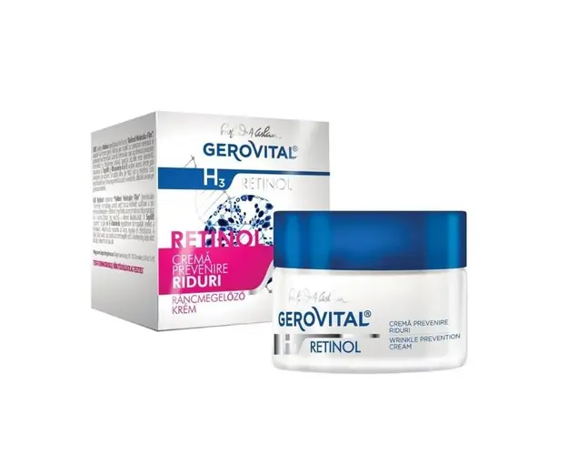 Gerovital H3 Retinol, Crema prevenire riduri, 50 ml