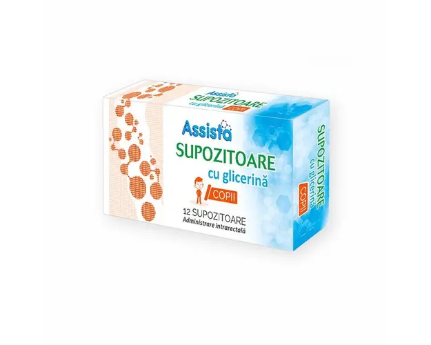 Assista Supozitoare cu glicerina copii 1400 mg x 12
