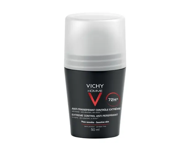 Vichy Homme deodorant roll-on eficacitate 72h, 50 ml