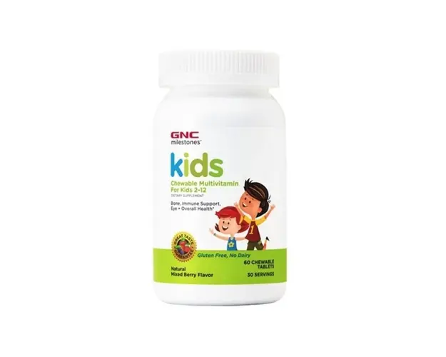 GNC Multivitamine Pentru Copii 2-12 Ani, cu Aroma Naturala de Fructe de Padure, 60 tablete