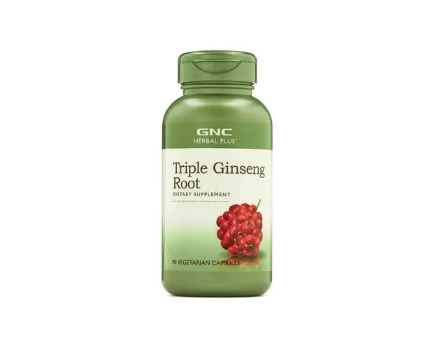 GNC Herbal Plus Triple Ginseng Root, 90 capsule