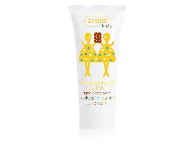 ZIAJA Kids pasta de dinti cu aroma de prajituri si inghetata de vanilie, 50 ml