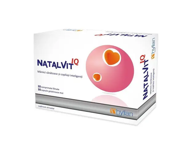 Natalvit IQ, 30 comprimate + 30 capsule moi
