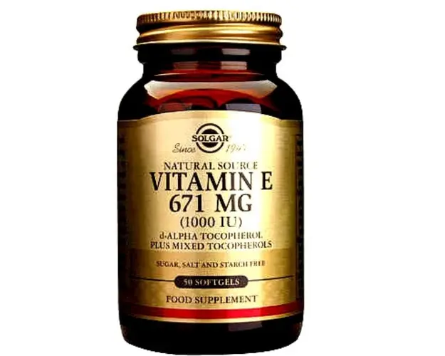 Solgar Vitamin E 1000 UI, 671 mg, 50 capsule gelate