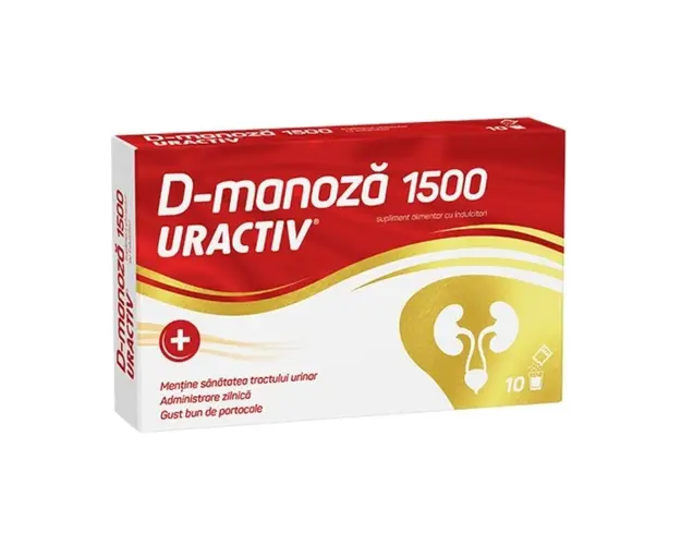 Uractiv D-Manoza 1500mg, 10 plicuri
