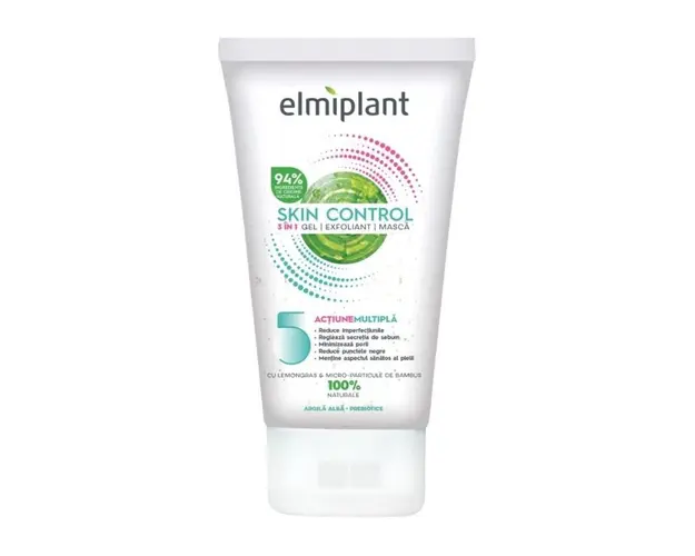 Elmiplant Skin Control 3 In 1 Gel, Exfoliant Masca, 150 ml