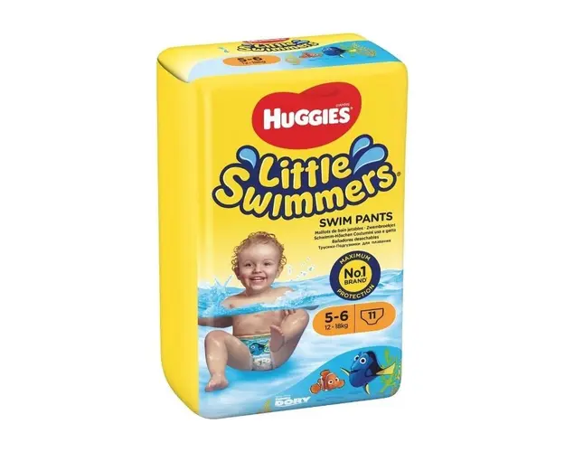 Chilotei inot Little Swimmers, Nr. 5-6, 12-18kg, 11 bucati, Huggies
