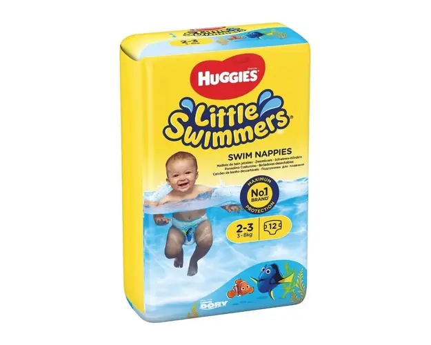 Chilotei inot Little Swimmers, Nr. 2-3, 3-8 kg, 12 bucati, Huggies 