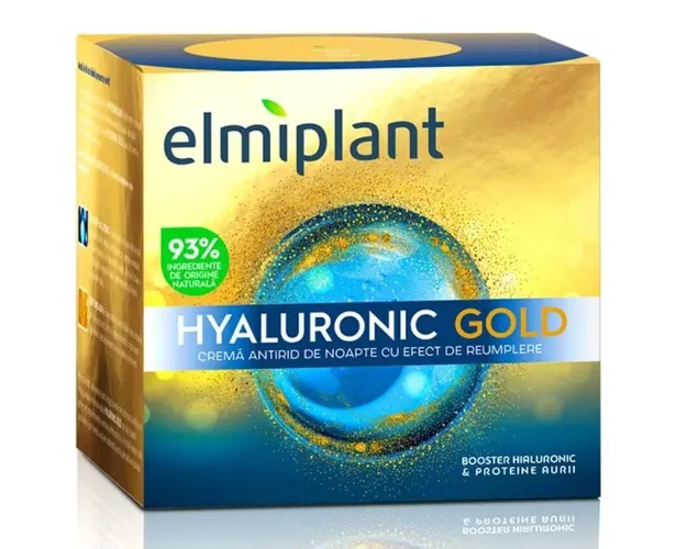 Elmiplant Hyaluronic Gold Crema de noapte antirid cu efect de umplere, 50 ml