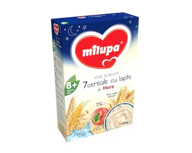 Milupa Vise Placute Cereale Integrale cu Mere, 250g
