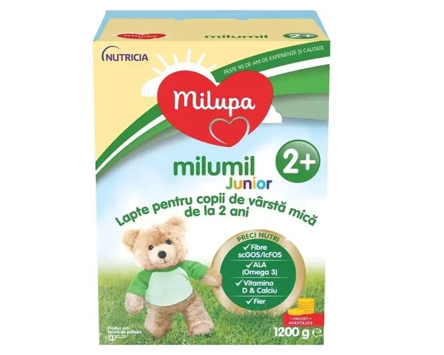 Lapte praf Milupa Milumil Junior, 1200 g, de la 2 ani