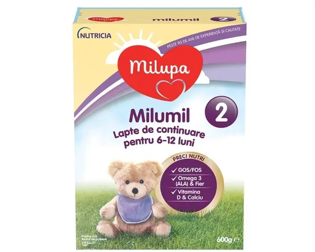Lapte Praf Milupa Milumil 2, 600g, de la 6-12 luni