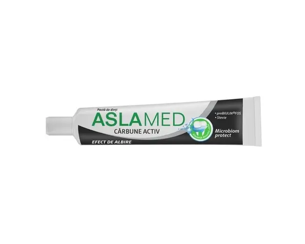ASLAMED Pasta de dinti carbune activ 30080, 75 ml