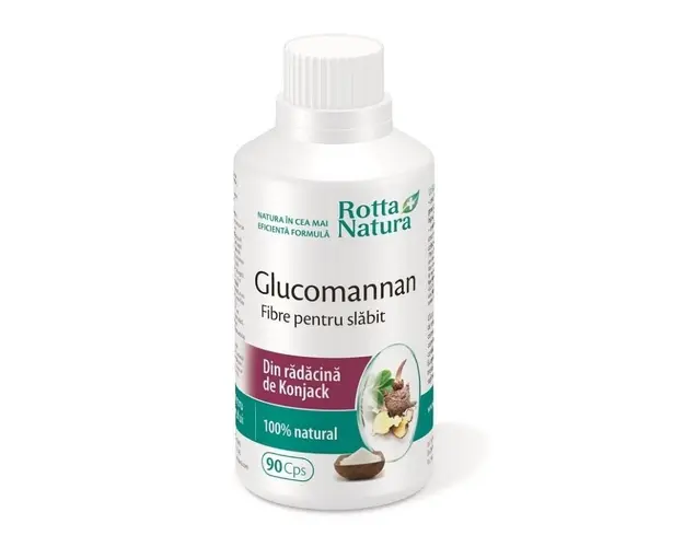 Glucomannan fibre pentru slabit, 90 capsule, Rotta Natura