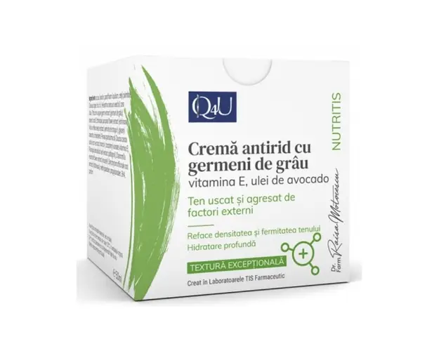 TIS Q4U Crema antirid cu germeni de grau, 50ml