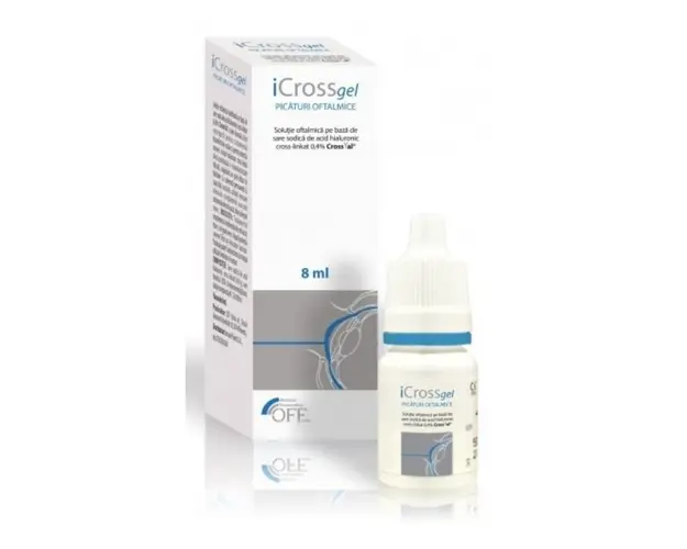Icross gel picaturi oftalmice, 8 ml