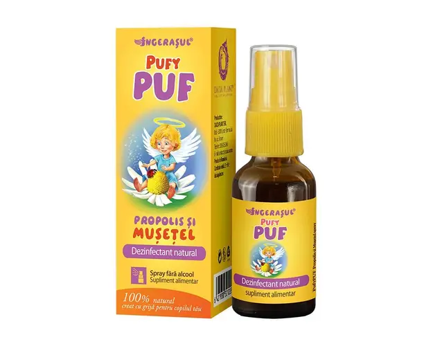 Ingerasul PufyPUF Propolis si Musetel spray, 20 ml