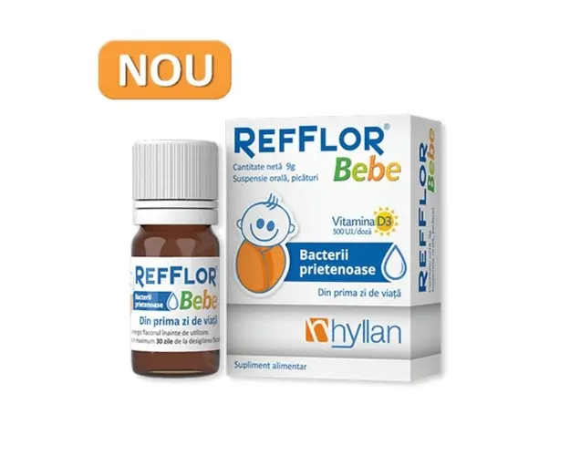 Refflor Bebe cu vitamina D, 10 ml picaturi