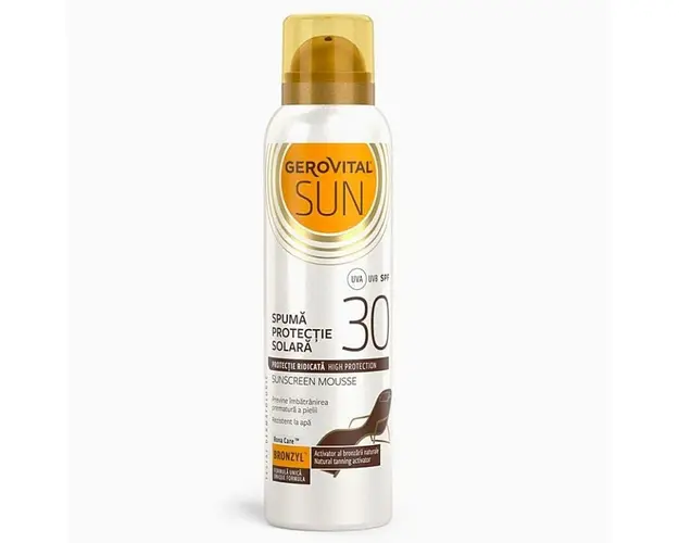 Gerovital Sun Spuma protectie solara SPF30, 150ml