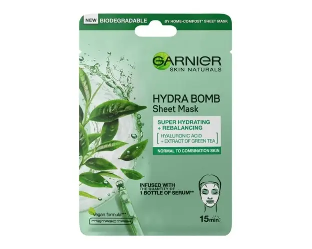 Garnier Skin Naturals Moisture+Freshness Masca de fata + Ceai Verde, 28g