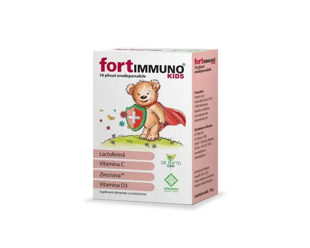 DR. PHYTO FortImmuno kids, 10 plicuri orodispersabile