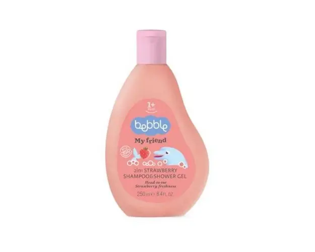 Bebble My friend Sampon si gel 2 in 1 Capsuna, 250 ml