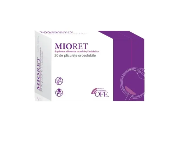 Mioret, 20 plicuri orosolubile, vitamine pentru ochi