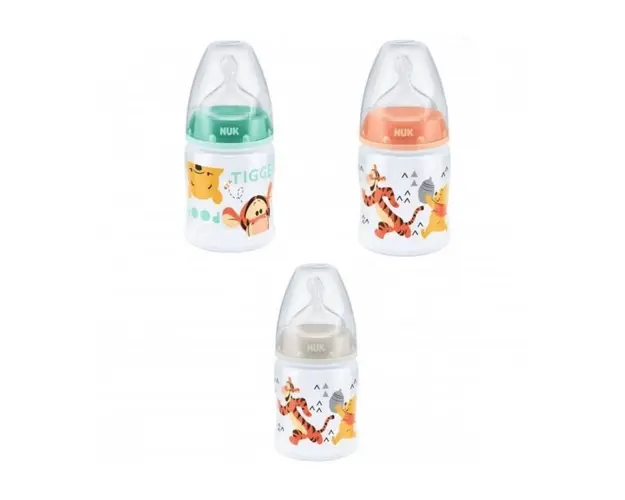 NUK First Choice Disney Biberon 150 ml + tetina silicon (0-6 luni)