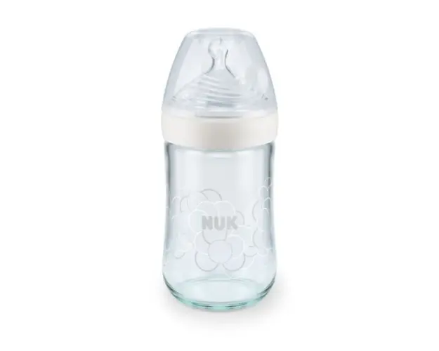 NUK Nature Sense Biberon sticla tetina soft M, 1 bucata, 240 ml 