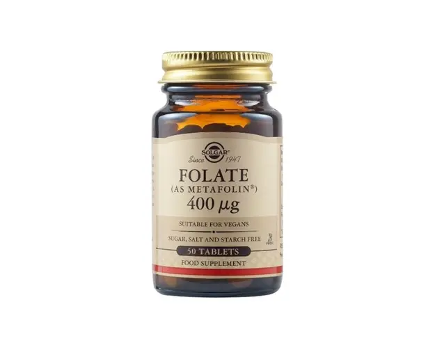 Solgar Folate (As Metafolin) 400mcg, 50 tablete