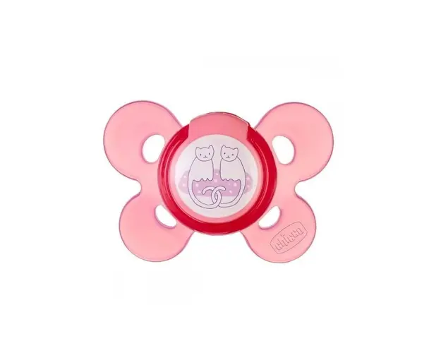 Chicco Physio Comfort Suzeta silicon, forma anatomica, 6-12 luni, roz