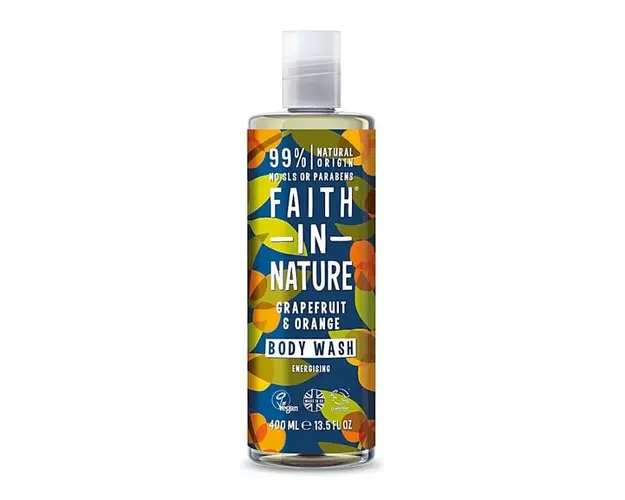 Faith in Nature Gel de dus energizant cu grapefruit si portocala, 400 ml