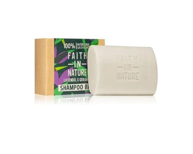 Faith in Nature Sampon natural solid, cu lavanda si muscata, 85g