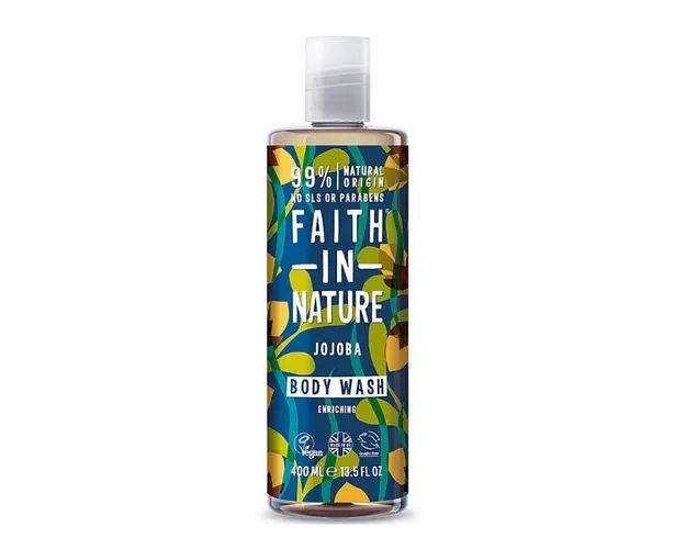 Faith in Nature Gel de dus natural, reconfortant cu jojoba, 400 ml
