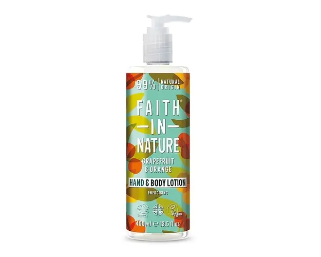 Faith in Nature Lotiune vegana pentru corp si maini cu grapefruit si portocala, 400 ml 