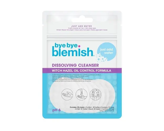 Bye Bye Blemish Dischete demachiante Dissolving Cleanser, 50 bucati