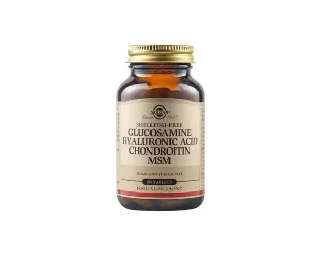 Solgar Glucosamine Hyaluronic Acid Chondroitin MSM, 60 comprimate