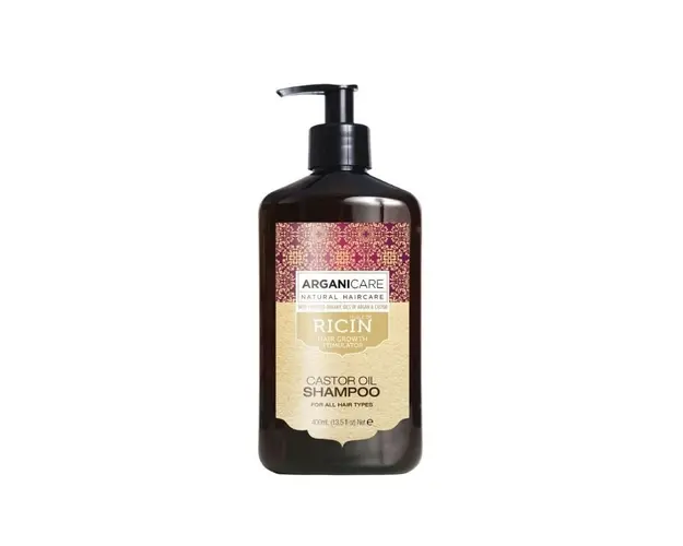 Arganicare Sampon pentru stimularea cresterii parului cu ulei de Ricin, 400 ml