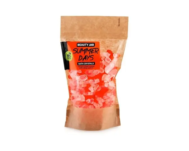 Beauty Jar Cristale de baie energizante cu ulei din coaja de portocala, Summer Days, 600 g 