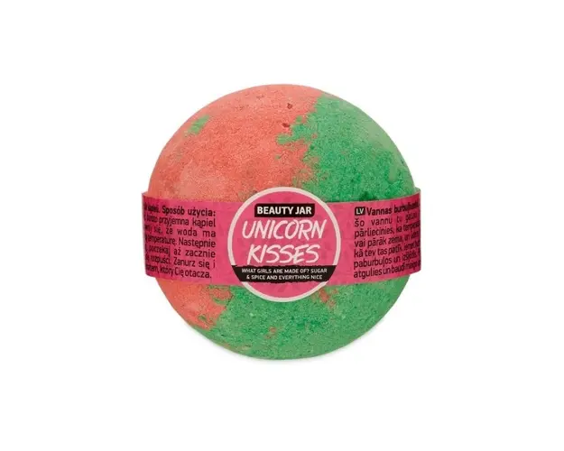 Beauty Jar Bila de baie efervescenta cu vitamina E si capsuni, Unicorn Kisses, 150g 