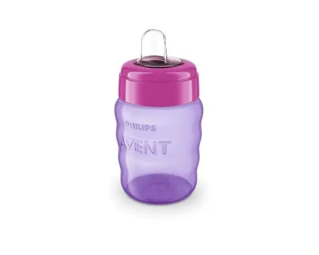 Avent SCF553/03, Cana cu tetina de formare 9luni+, Mov, 260ml 