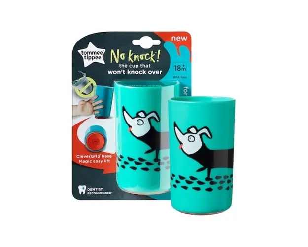 Tommee Tippee Cana No Knock, Catelus verde, Large 300ml, 18luni+ 