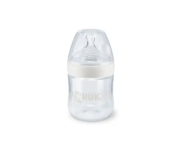NUK Nature Sense Biberon din sticla, Alb, 120ml
