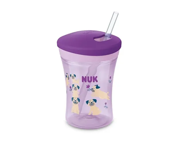 NUK Cana Evolution Action cu pai de baut, Mov, 12 luni+, 230ml