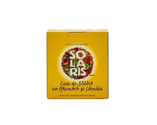 SOLARIS Ceai de slabit cu ghimbir si lamaie, 20 doze 